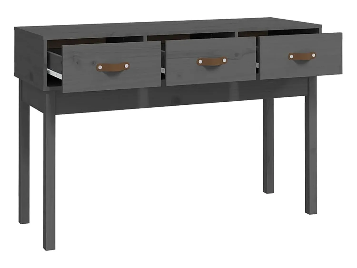 vidaxl Mesa consola 114x40x75 cm madeira de pinho maciça^ Consola