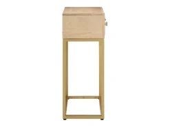 Best Mesa consola 90x30x76 cm madeira de mangueira maciça e ferro PT865466 Castanho