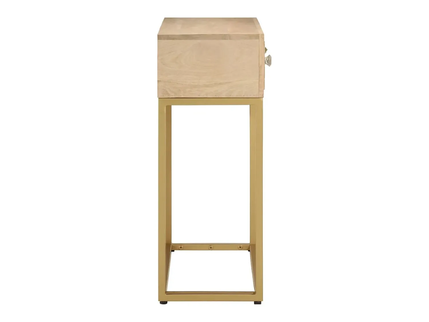 Best Mesa consola 90x30x76 cm madeira de mangueira maciça e ferro PT865466 Castanho