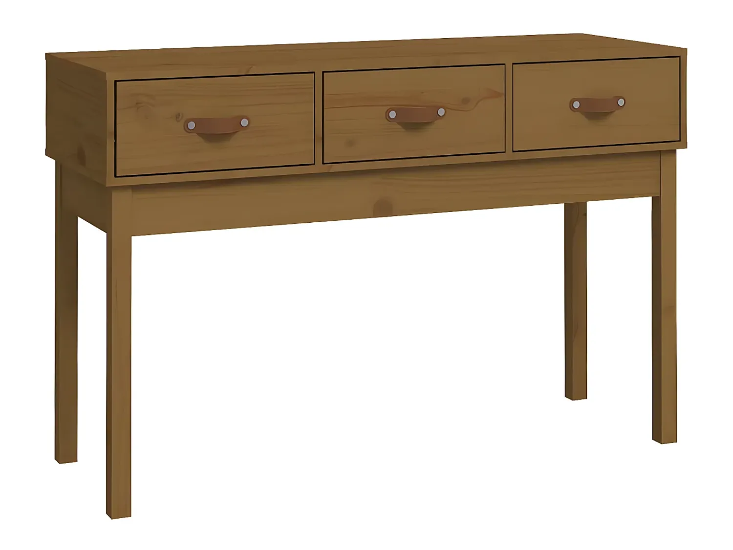 Mesa consola 114x40x75 cm madeira de pinho maciça mel PT647008^ Consola