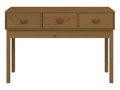 Mesa consola 114x40x75 cm madeira de pinho maciça mel PT647008^ Consola