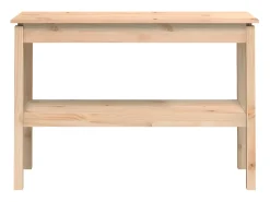 Mesa consola 110x40x75 cm madeira de pinho maciça PT988264^ Consola