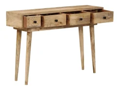 Mesa consola 110x30x75 cm madeira de mangueira maciça PT743800^ Consola