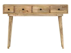 Mesa consola 110x30x75 cm madeira de mangueira maciça PT743800^ Consola