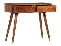 Hot Mesa consola 90x35x76 cm madeira de acácia maciça PT761814 Castanho