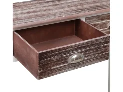 Consola|vidaxl Mesa consola 90x30x77 cm madeira castanho Natural claro