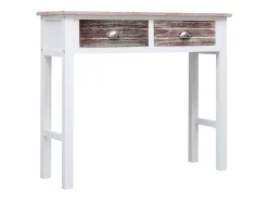 Consola|vidaxl Mesa consola 90x30x77 cm madeira castanho Natural claro
