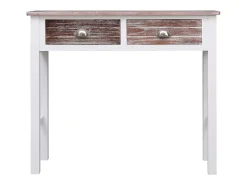Consola|vidaxl Mesa consola 90x30x77 cm madeira castanho Natural claro