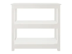Consola|vidaxl Mesa consola 80x40x74 cm madeira de pinho maciça Branco
