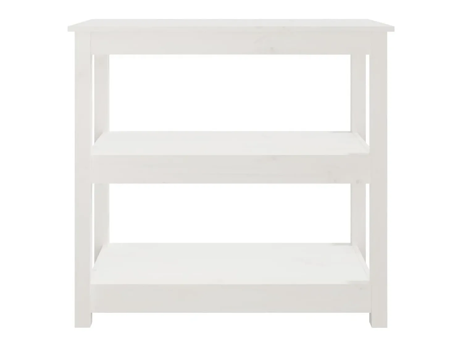 Consola|vidaxl Mesa consola 80x40x74 cm madeira de pinho maciça Branco