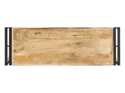 Consola* Mesa consola 90x30x75 cm madeira de mangueira áspera PT841034 Castanho
