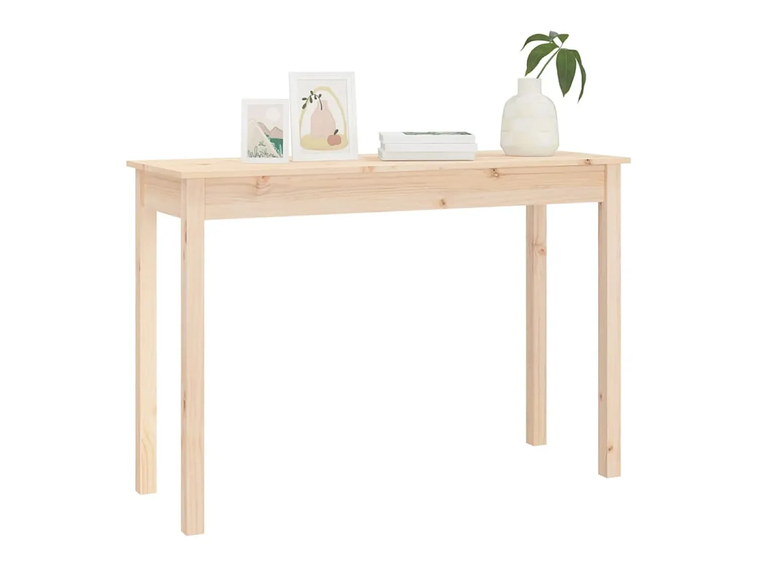 Consola|vidaxl Mesa consola 110x40x75 cm madeira de pinho maciça Natural claro