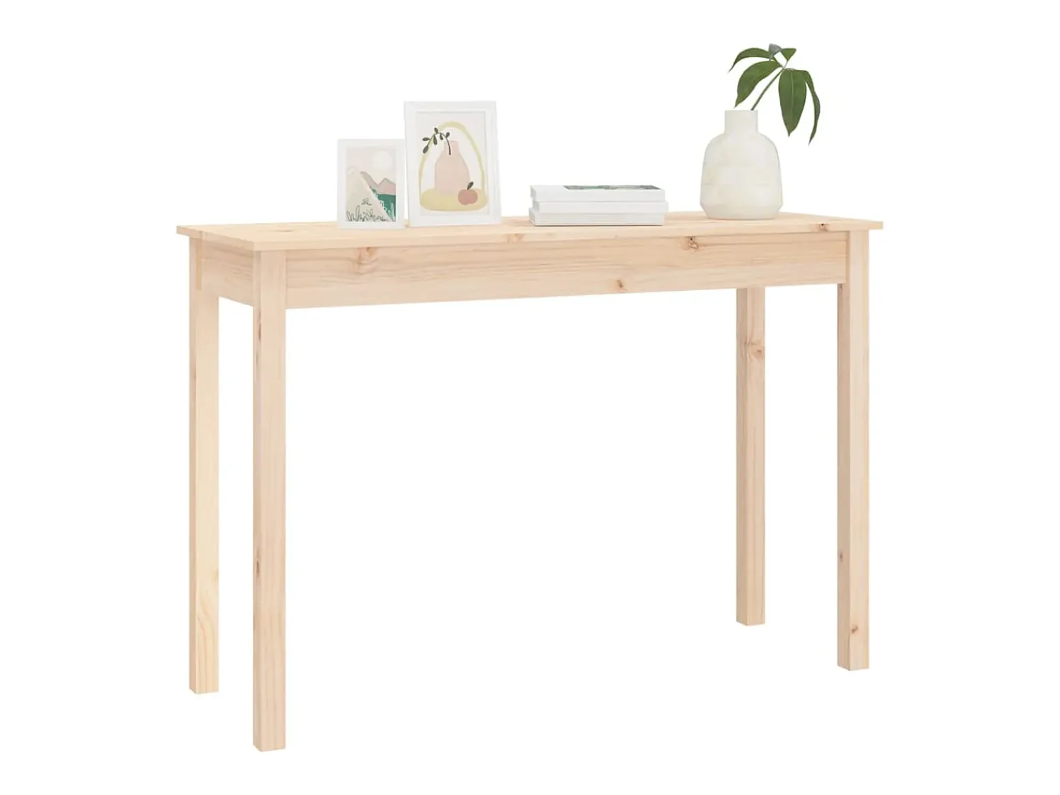 Consola|vidaxl Mesa consola 110x40x75 cm madeira de pinho maciça Natural claro