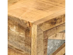 Consola|vidaxl Mesa consola 110x30x76 cm madeira de mangueira maciça Natural claro