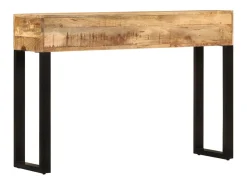 Consola|vidaxl Mesa consola 110x30x76 cm madeira de mangueira maciça Natural claro