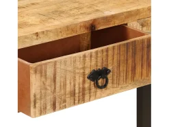 Consola|vidaxl Mesa consola 110x30x76 cm madeira de mangueira maciça Natural claro