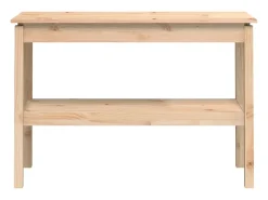 Consola|vidaxl Mesa consola 110x40x75 cm madeira de pinho maciça Castanho