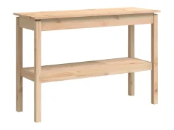 Consola|vidaxl Mesa consola 110x40x75 cm madeira de pinho maciça Castanho