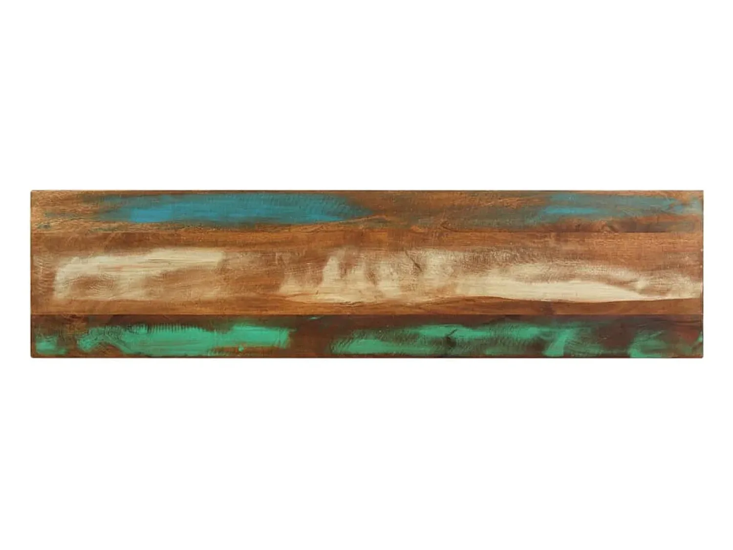 Best vidaxl Mesa consola 120x30x75 cm madeira recuperada maciça Natural claro