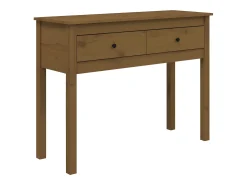 Best Mesa consola 100x35x75 cm madeira de pinho maciça mel PT438865 Castanho