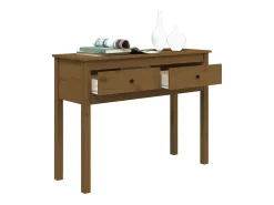 Best Mesa consola 100x35x75 cm madeira de pinho maciça mel PT438865 Castanho