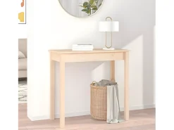 Outlet Mesa consola 80x40x75 cm madeira de pinho maciça PT346970 Castanho