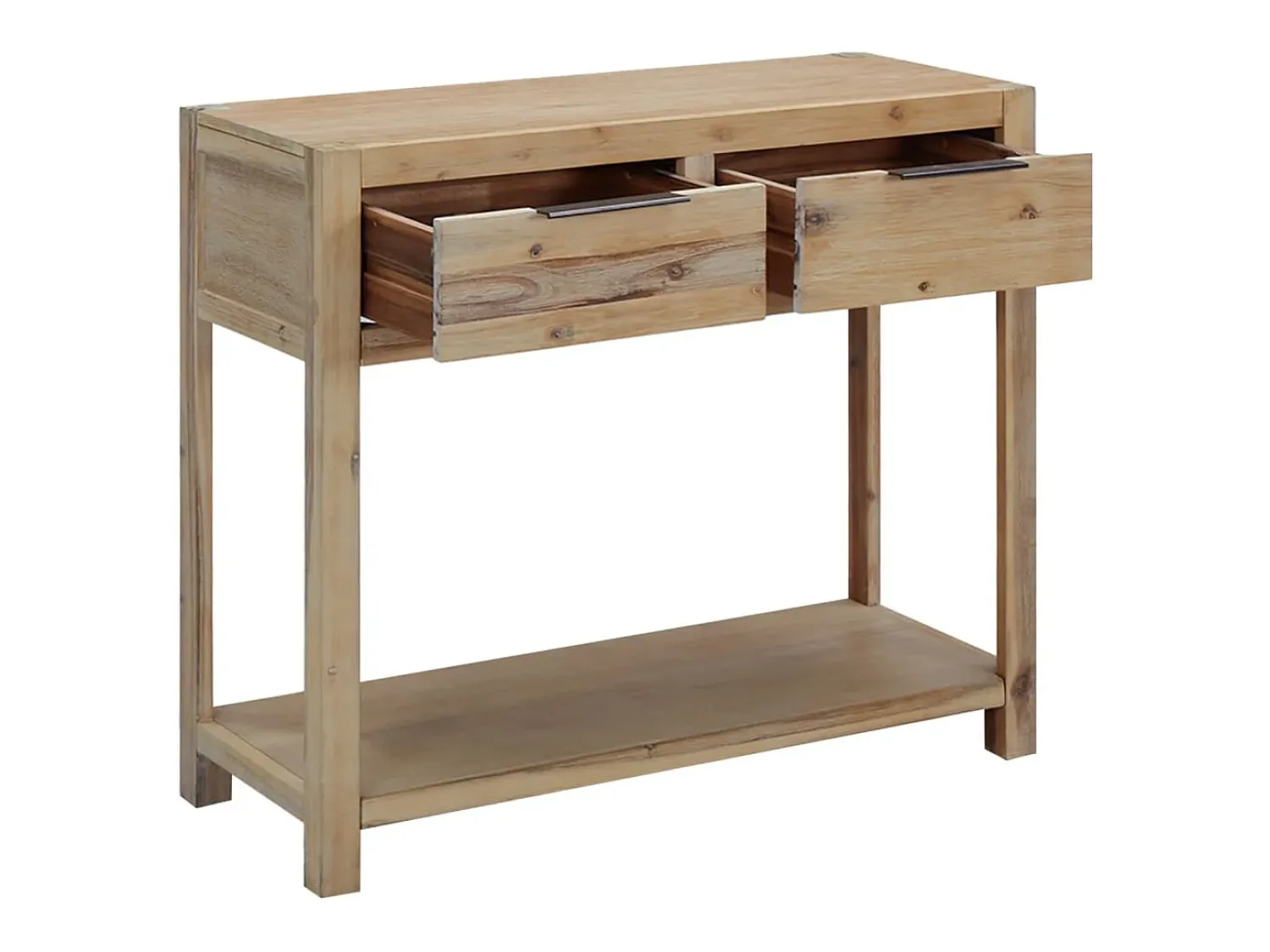 Consola*vidaxl Mesa consola 82x33x73 cm madeira de acácia maciça Natural claro
