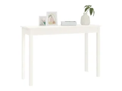 Consola*vidaxl Mesa consola 110x40x75 cm madeira de pinho maciça Branco