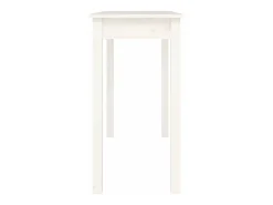 Consola*vidaxl Mesa consola 110x40x75 cm madeira de pinho maciça Branco