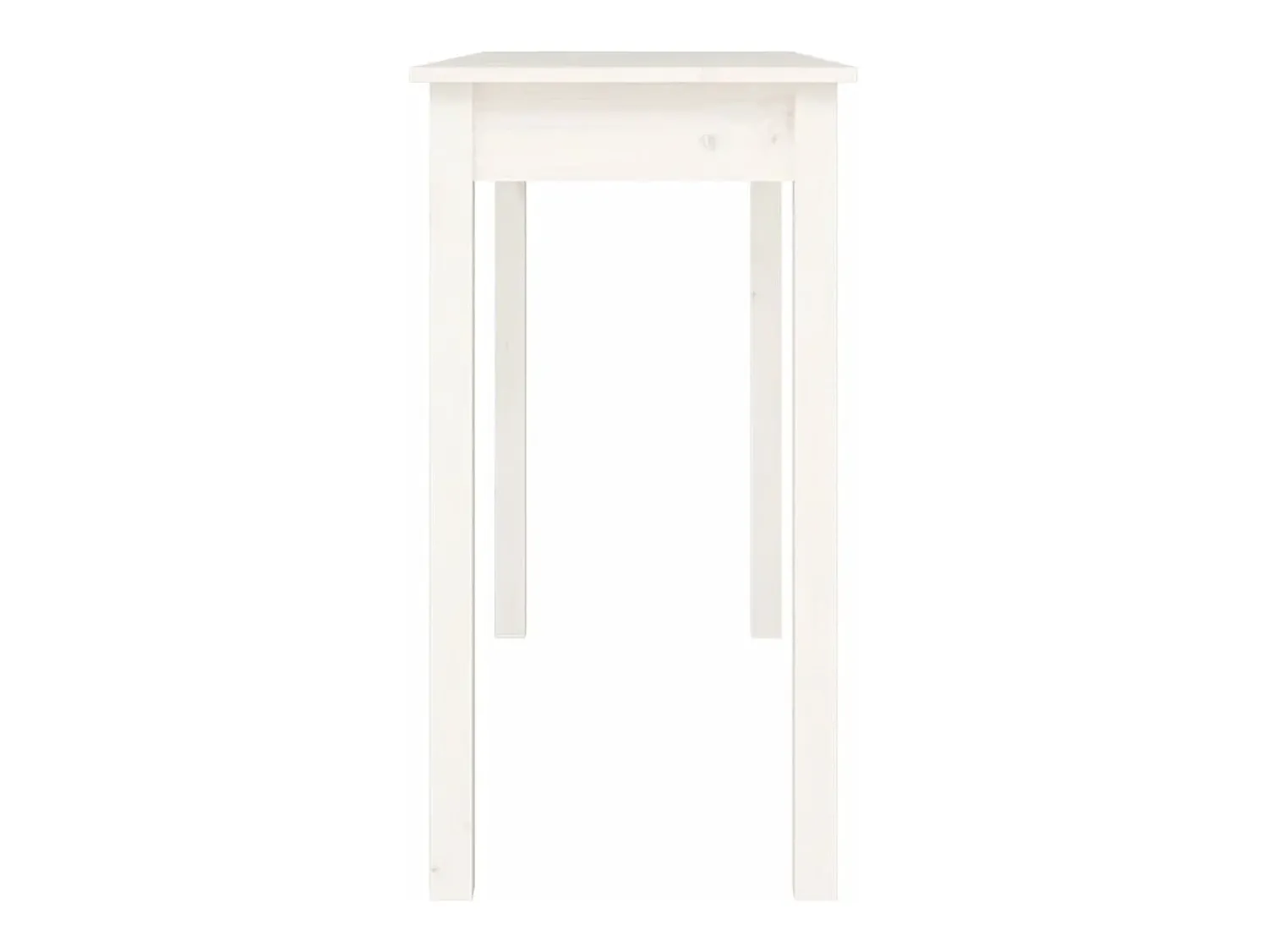 Consola*vidaxl Mesa consola 110x40x75 cm madeira de pinho maciça Branco