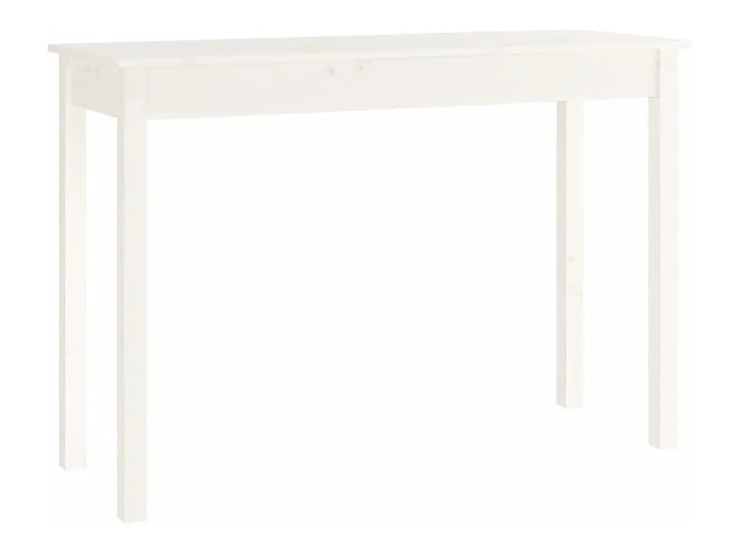 Consola*vidaxl Mesa consola 110x40x75 cm madeira de pinho maciça Branco