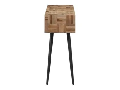 Consola* Mesa consola 110x34x80 cm madeira de teca recuperada maciça PT149889 Cinzento