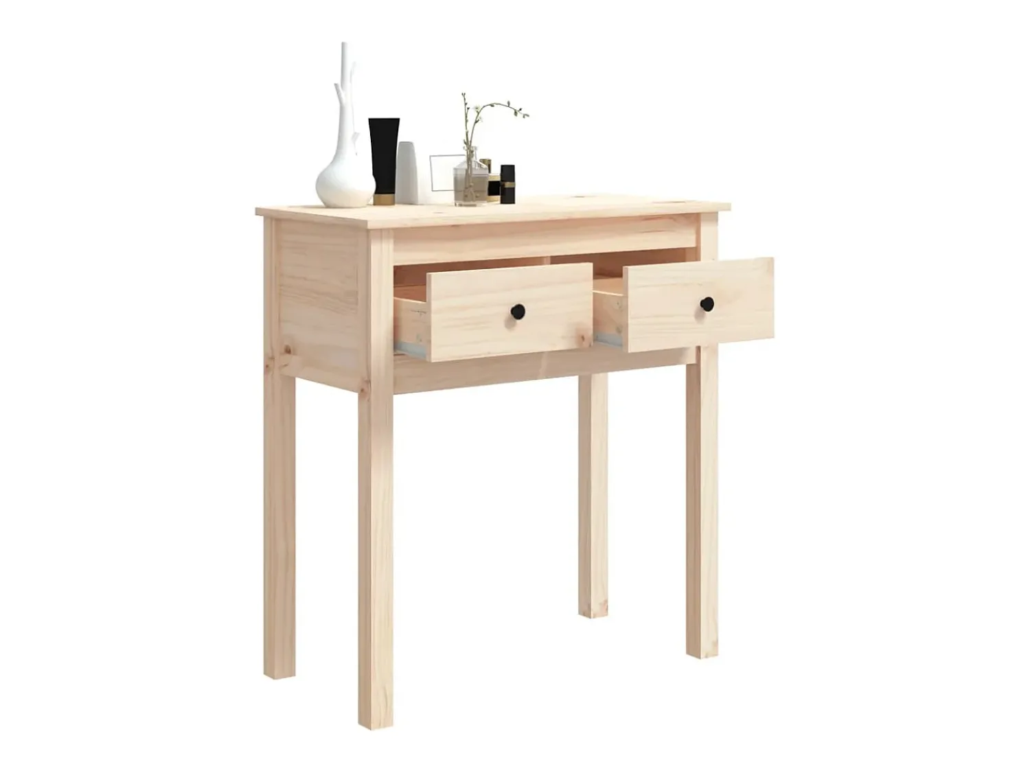 Consola|vidaxl Mesa consola 70x35x75 cm madeira de pinho maciço Natural claro