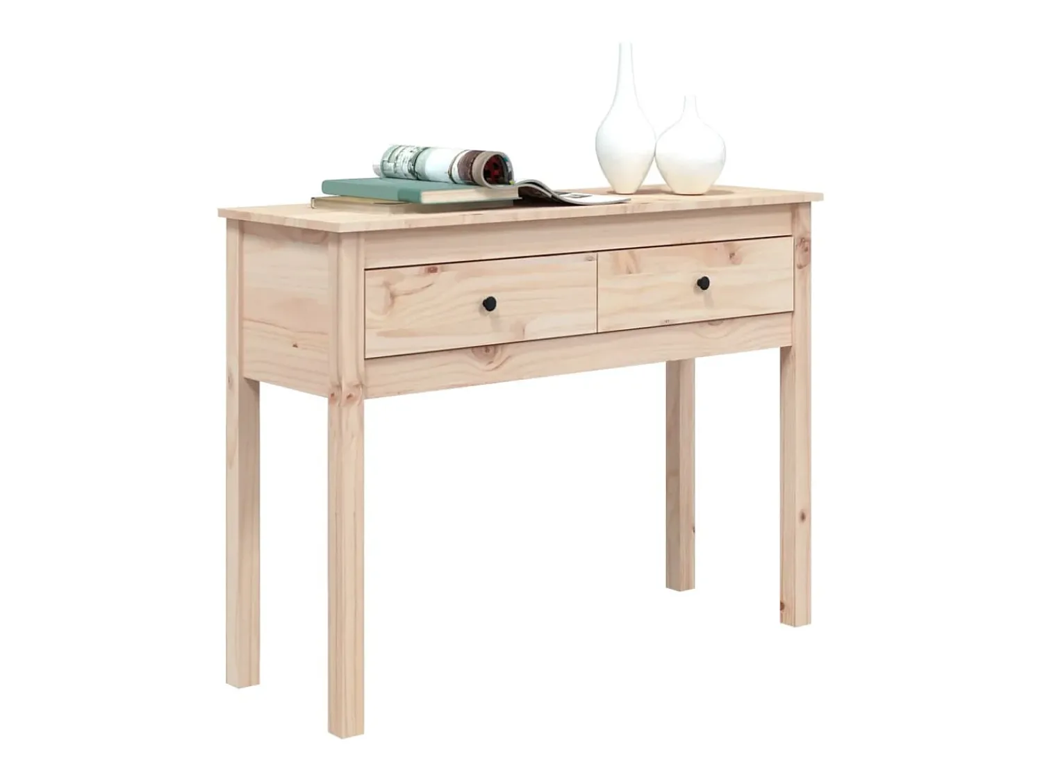 Discount Mesa consola 100x35x75 cm madeira de pinho maciço PT749312 Castanho
