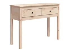 Discount Mesa consola 100x35x75 cm madeira de pinho maciço PT749312 Castanho