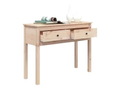 Discount Mesa consola 100x35x75 cm madeira de pinho maciço PT749312 Castanho