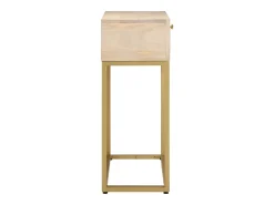 Consola| Mesa consola 90x30x76 cm madeira de mangueira maciça e ferro PT363303 Castanho
