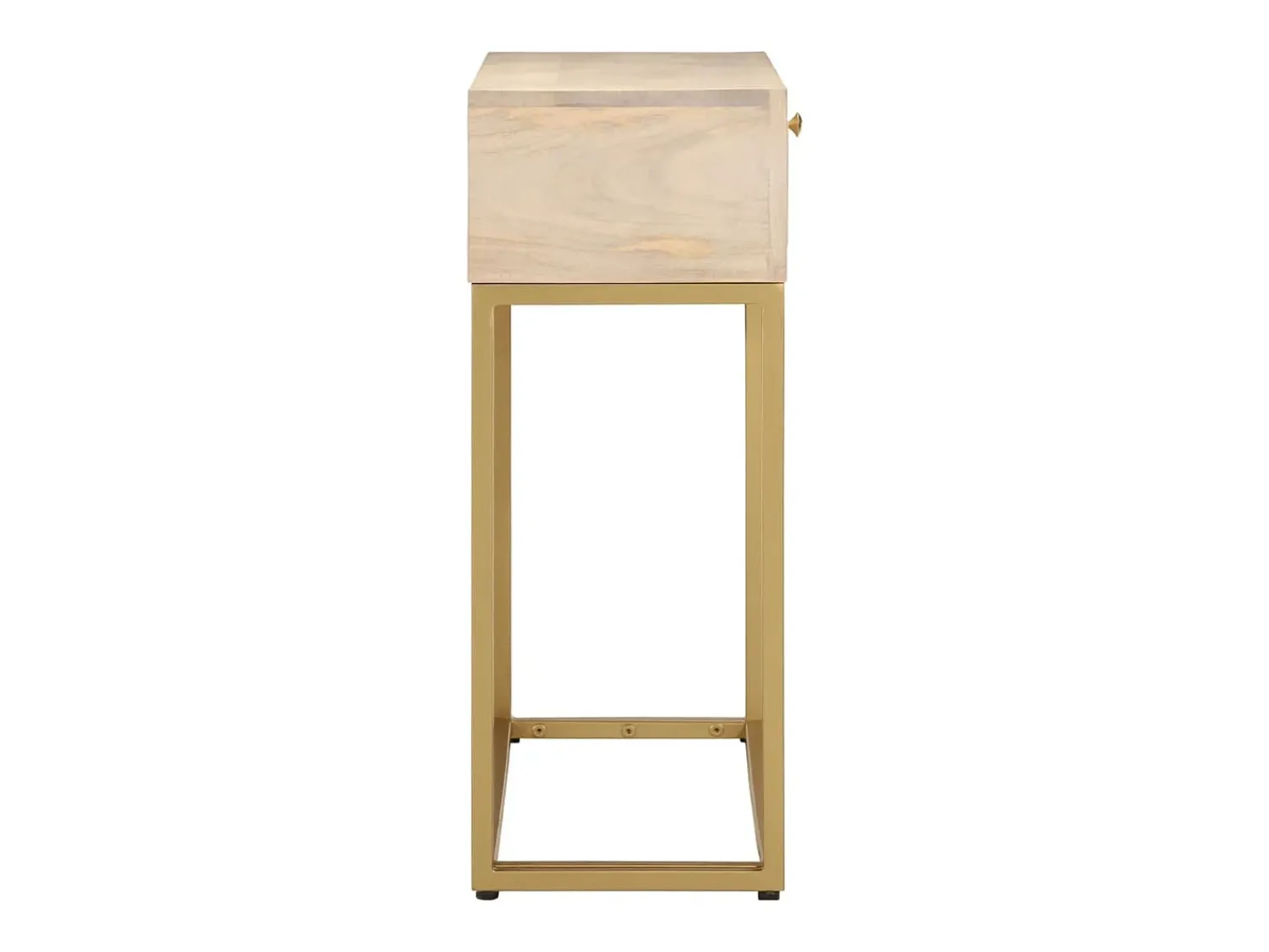 Consola| Mesa consola 90x30x76 cm madeira de mangueira maciça e ferro PT363303 Castanho