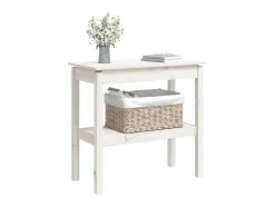 Mesa consola 80x40x75 cm madeira de pinho maciça PT490151^ Consola