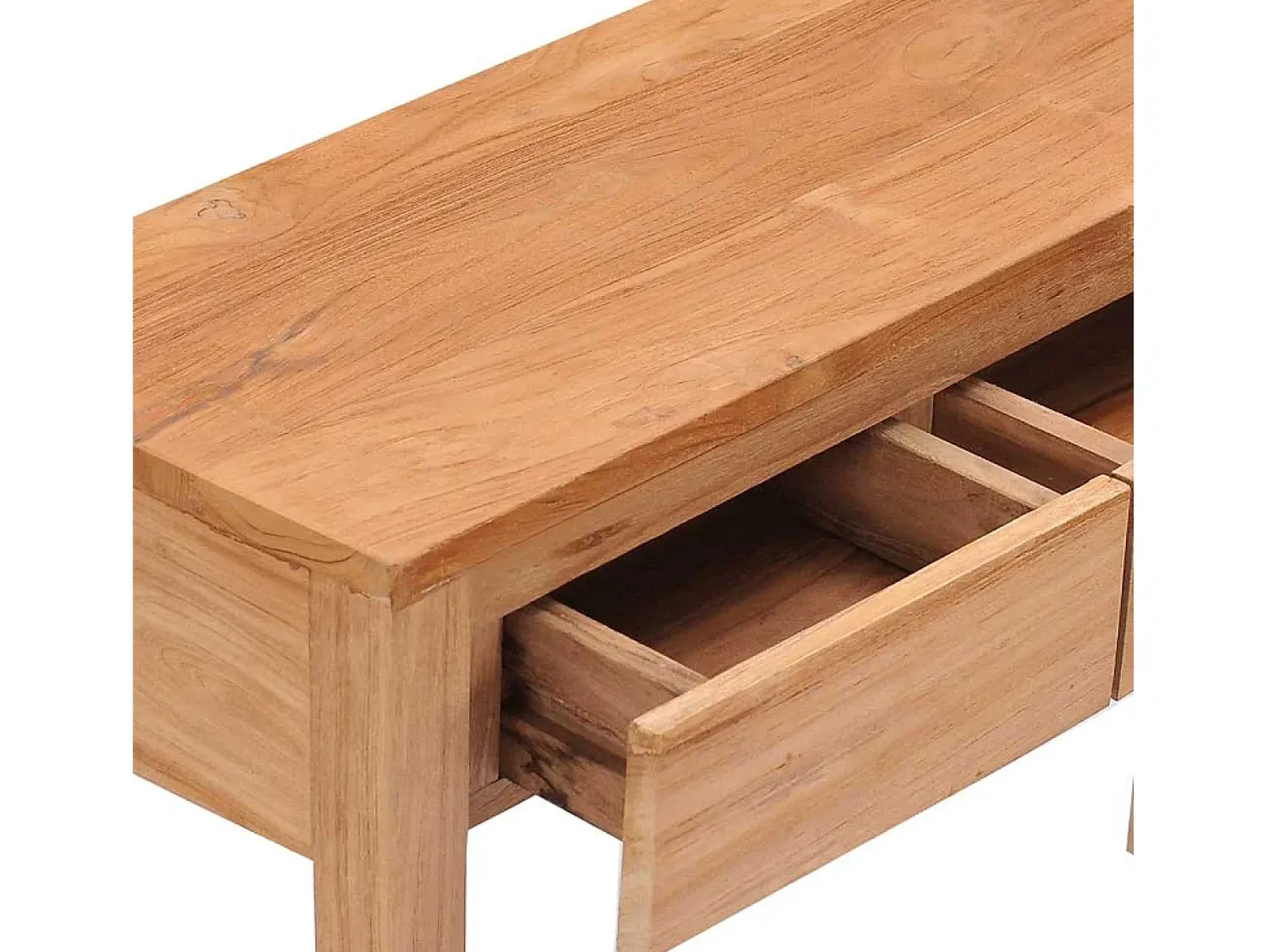 vidaxl Mesa consola 110x35x75 cm madeira de teca maciça^ Consola