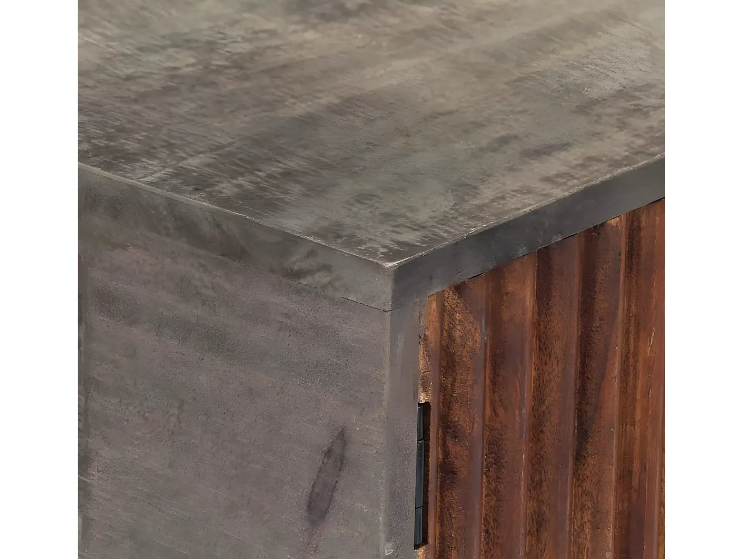 Consola* Mesa consola 120x35x75 cm mangueira áspera maciça PT880622 Cinzento