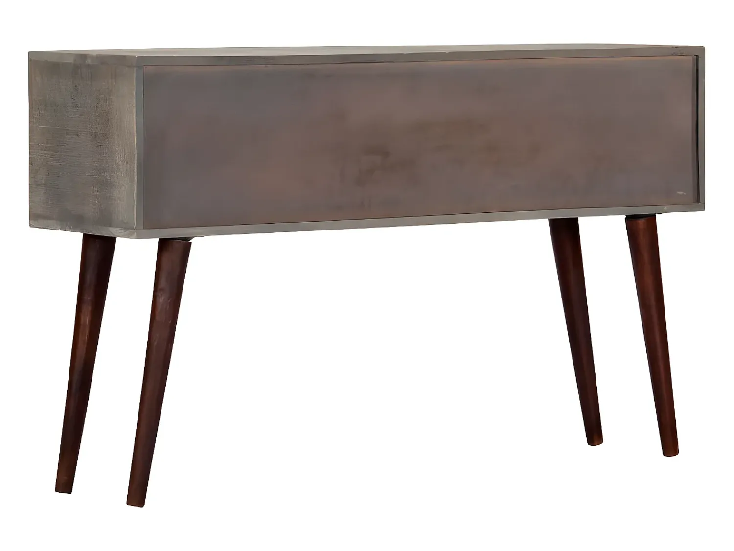 Consola* Mesa consola 120x35x75 cm mangueira áspera maciça PT880622 Cinzento