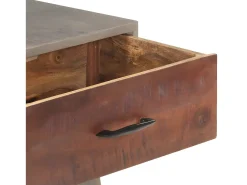Consola* Mesa consola 110x35x75 cm mangueira maciça áspera PT271827 Cinzento
