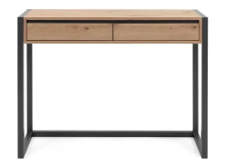 Outlet Mesa consola 100x75x35 cm natural antracite Cinza antracite / Castanho