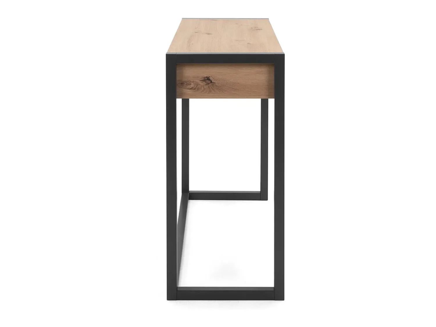 Outlet Mesa consola 100x75x35 cm natural antracite Cinza antracite / Castanho