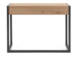 Outlet Mesa consola 100x75x35 cm natural antracite Cinza antracite / Castanho
