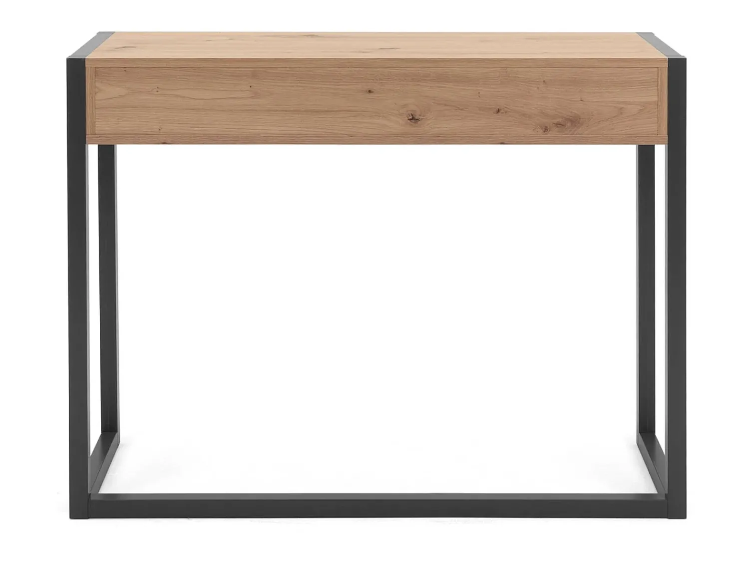 Outlet Mesa consola 100x75x35 cm natural antracite Cinza antracite / Castanho