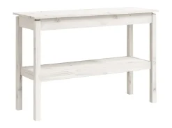 Consola*vidaxl Mesa consola 110x40x75 cm pinho maciço Branco
