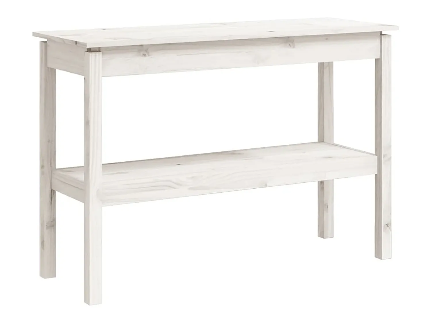 Consola*vidaxl Mesa consola 110x40x75 cm pinho maciço Branco
