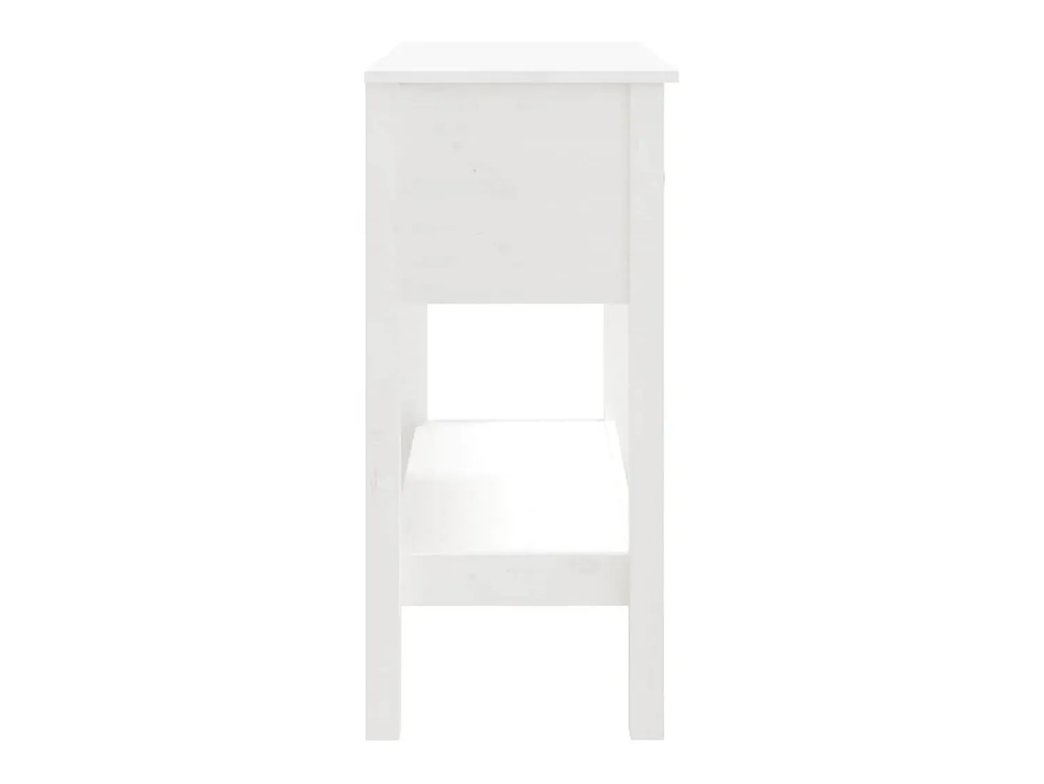 Clearance vidaxl Mesa consola 75x35x75 cm pinho maciço Branco